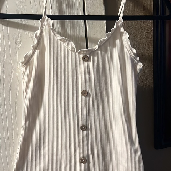 Casual White Ribbed Mini Bodycon Dress - Picture 5 of 6